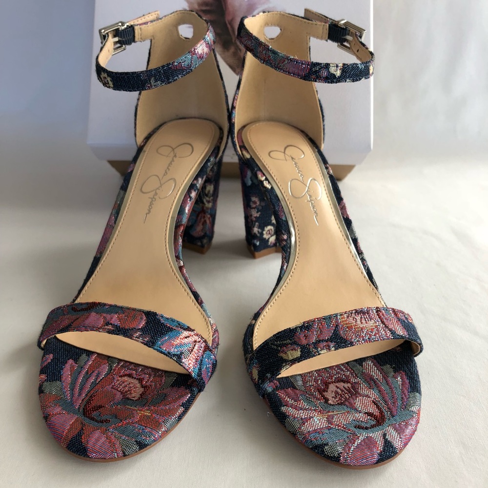 {Jessica Simpson} Floral Block Heel Sandal - Picture 3 of 8
